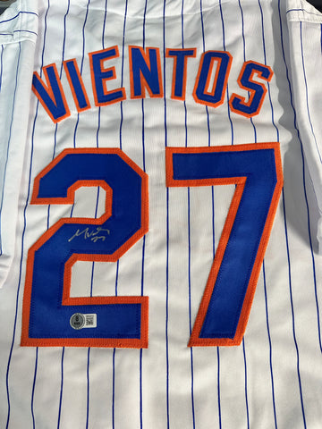 MARK VIENTOS SIGNED CUSTOM NY METS JERSEY - BECKETT COA