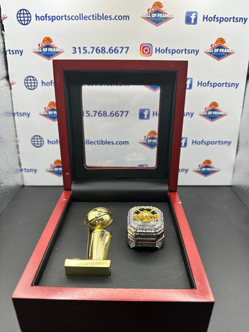 2023 DENVER NUGGETS REPLICA CHAMPIONSHIP RING WITH TROPHY & BOX!