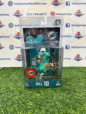 TYREEK HILL SIGNED DOLPHINS MCFARLANE'S LEGACY SERIES FIGURES #7 CHASE PLATINUM EDITION TEAL HOME JERSEY! BAS AUTHENTIC!