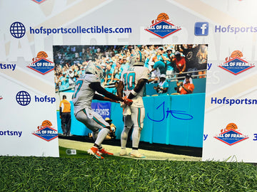 TYREEK HILL DOLPHINS SIGNED ARREST CELEBRATION 11X14! BAS AUTHENTIC!