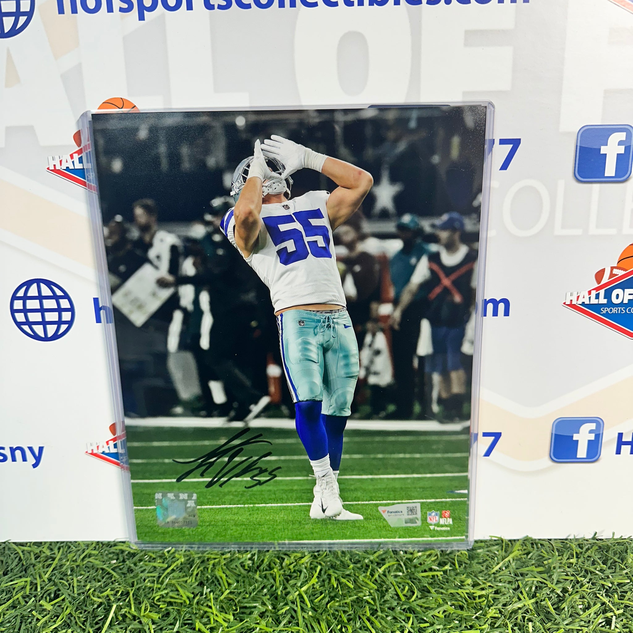 LEIGHTON VANDER ESCH SIGNED COWBOYS 8X10 - FANATICS COA