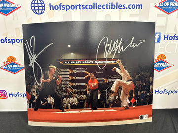 COBRA KAI 11X14 Photo AUTOGRAPHED SIGNED BY BILLY ZABKA & RALPH MACCHIO BAS