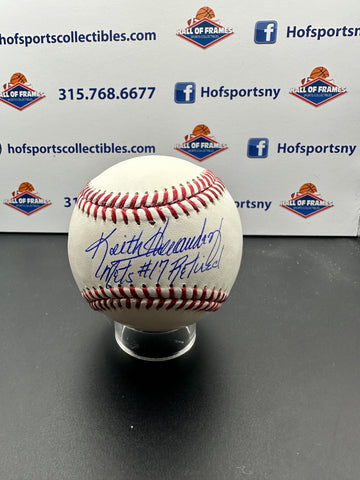 KEITH HERNANDEZ SIGNED MLB BASEBALL INSC. 