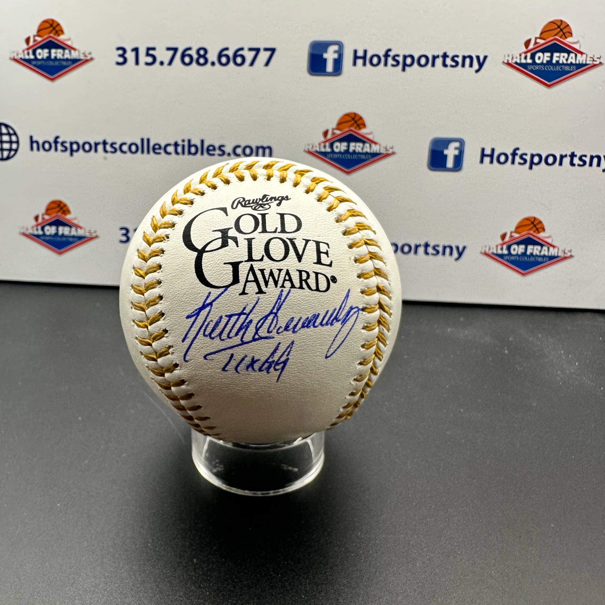 KEITH HERNANDEZ SIGNED GOLD GLOVE BASEBALL INSC. "11X GG" - BECKETT COA