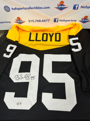 GREG LLOYD SIGNED THROWBACK STEELERS CUSTOM JERSEY - BECKETT WITNESSED COA