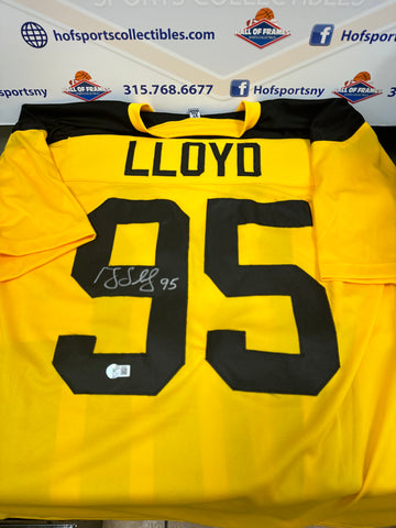 GREG LLOYD SIGNED THROWBACK STEELERS CUSTOM JERSEY - BECKETT WITNESSED COA