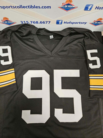 GREG LLOYD SIGNED BLACK STEELERS CUSTOM JERSEY - BECKETT WITNESSED COA