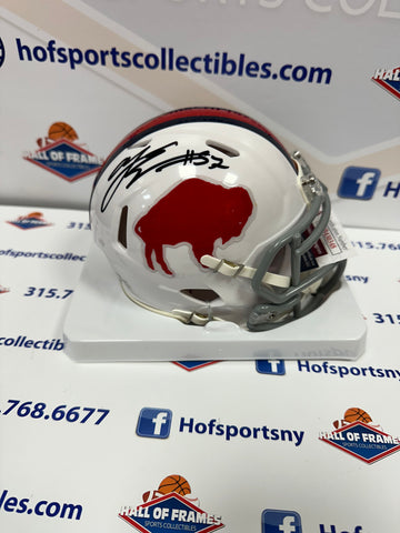 AJ EPENESA SIGNED BILLS STANDING BUFFALO MINI HELMET - JSA COA