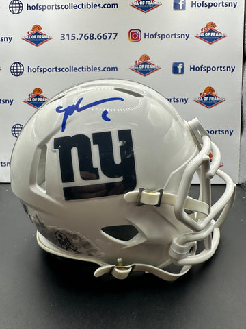 MALIK NABERS SIGNED NY GIANTS SALUTE THE SERVICE MINI HELMET - FANATICS