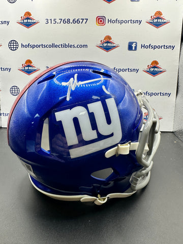 MALIK NABERS SIGNED NY GIANTS SPEED MINI HELMET - FANATICS