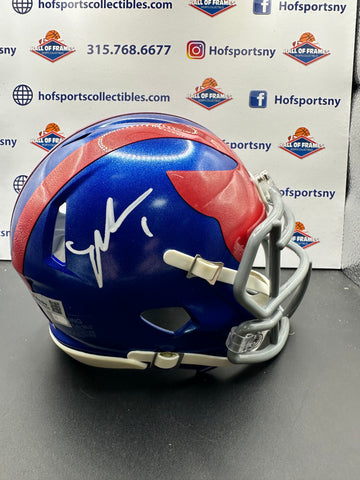 MALIK NABERS SIGNED NY GIANTS 100TH ANNIVERSARY MINI HELMET - FANATICS