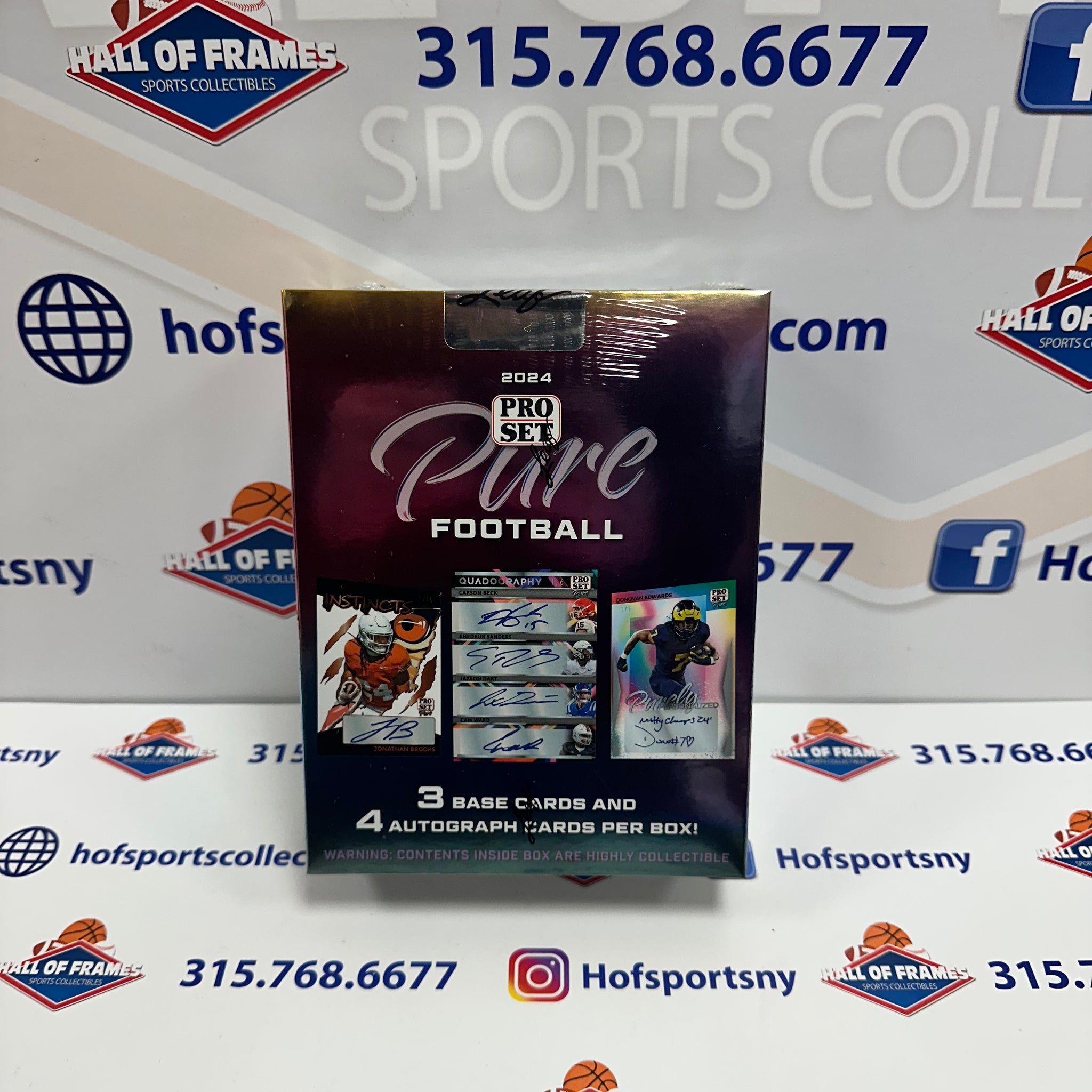 2024 LEAF PRO SET PURE FOOTBALL HOBBY BOX! 4 AUTOS!