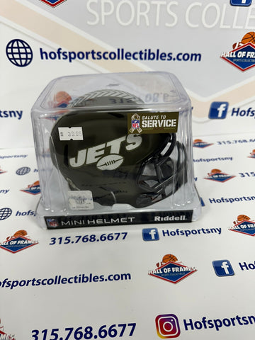 NEW YORK JETS SALUTE THE SERVICE SPEED MINI FOOTBALL HELMET