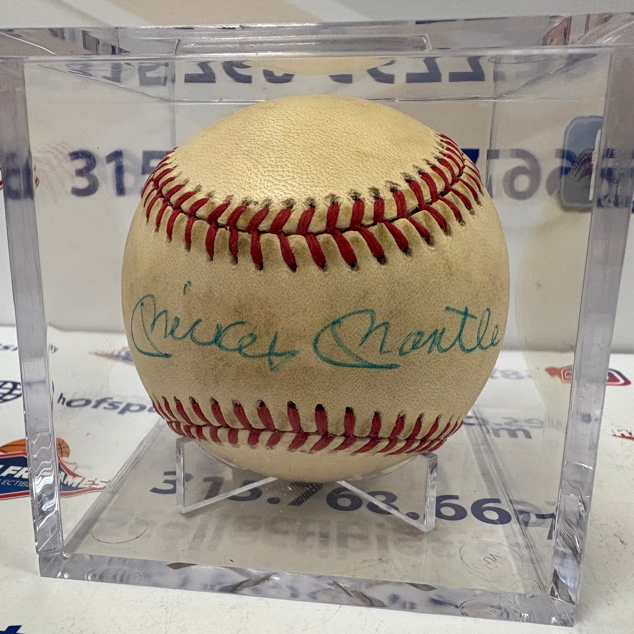MICKEY MANTLE SIGNED AL BAEBALL - PSA STICKER - PLEASE READ