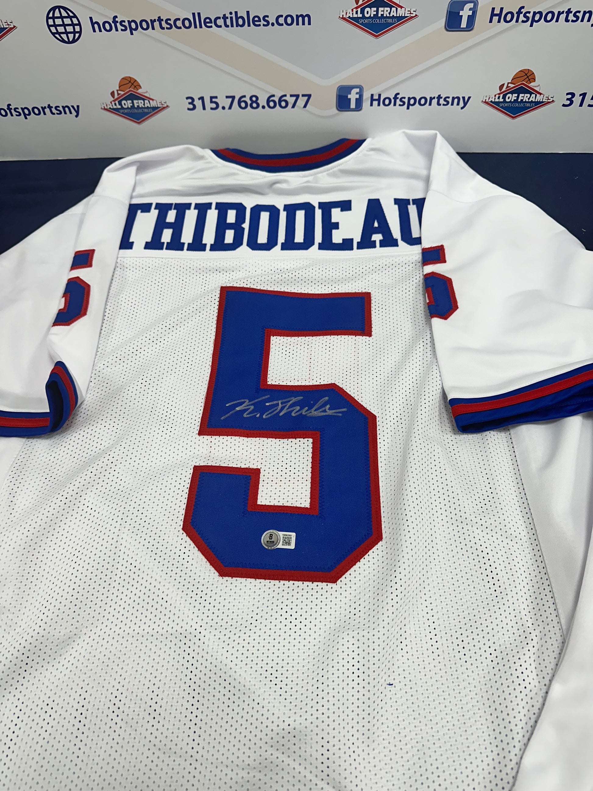 kayvon thibodeaux signed ny giants custom xl white legacy jersey