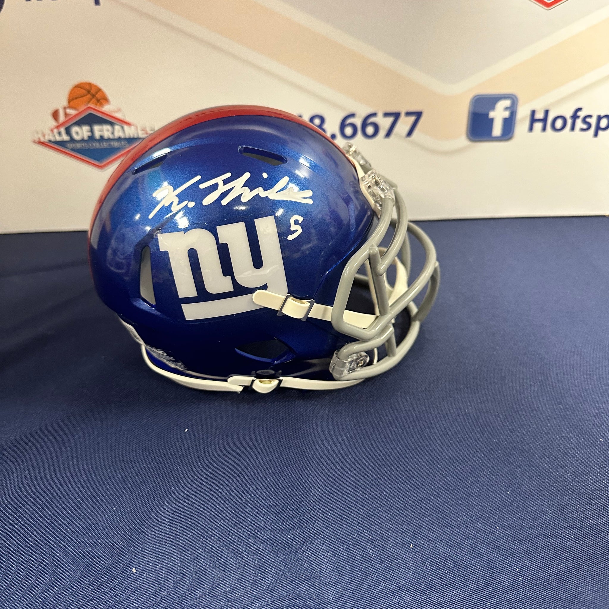 KAYVON THIBODEAUX SIGNED NY GIANTS MINI HELMET BECKETT