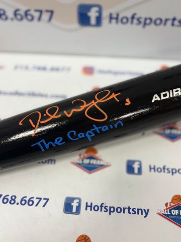 DAVID WRIGHT SIGNED BLACK RAWLINGS BAT INSCRIBED 