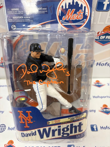 DAVID WRIGHT NEW YORK METS AUTOGRAPHED INSCRB. MCFARLANE VARIANT 895/1500 JSA COA
