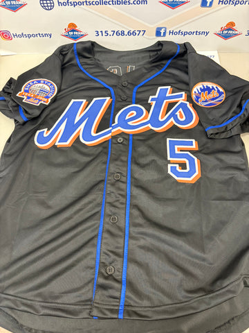 DAVID WRIGHT NY METS SIGNED CUSTOM BLACK JERSEY INSC. LAST TO WEAR #5 JSA COA!