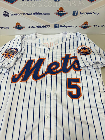 DAVID WRIGHT NY METS SIGNED CUSTOM PINSTRIPE JERSEY INSC. THE CAPTAIN JSA COA!