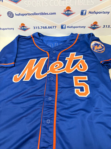 DAVID WRIGHT NY METS SIGNED CUSTOM BLUE JERSEY! INSCRIBED THE CAPTAIN JSA COA
