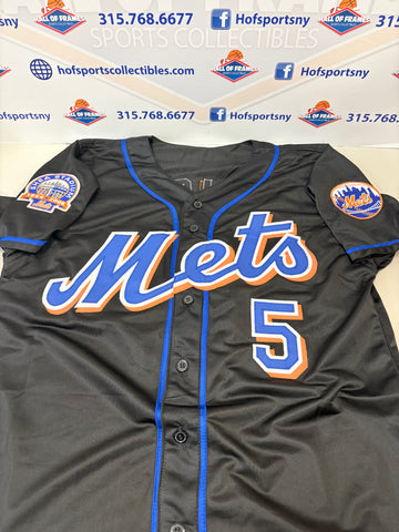DAVID WRIGHT NY METS SIGNED CUSTOM BLACK JERSEY! JSA COA