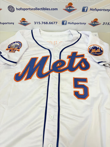 DAVID WRIGHT NY METS SIGNED CUSTOM WHITE JERSEY! SHEA STADIUM PATCH! JSA COA