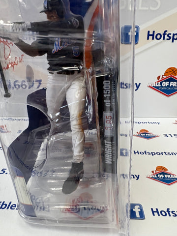 DAVID WRIGHT NEW YORK METS AUTOGRAPHED INSCRB. MCFARLANE VARIANT 895/1500 JSA COA