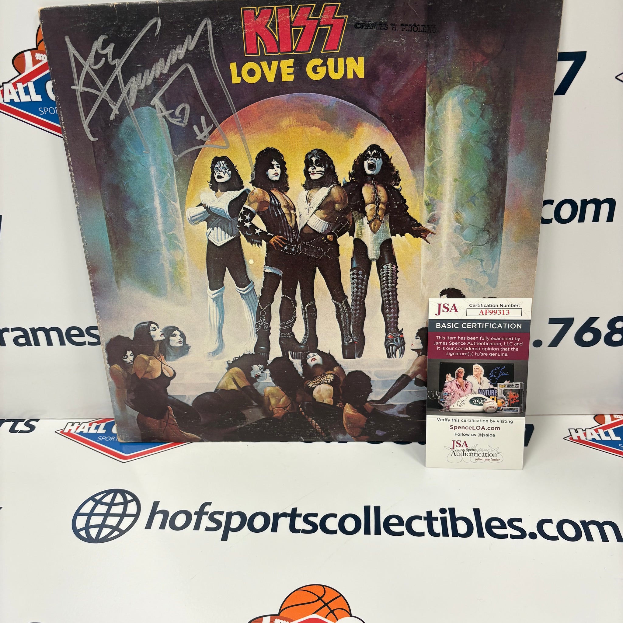 ACE FREHLEY SIGNED KISS LOVE GUN ALBUM - JSA COA - SEE PHOTOS