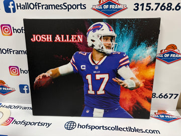JOSH ALLEN BILLS COLOR BLAST 16X20 CUSTOM CANVAS PRINT - READY TO HANG