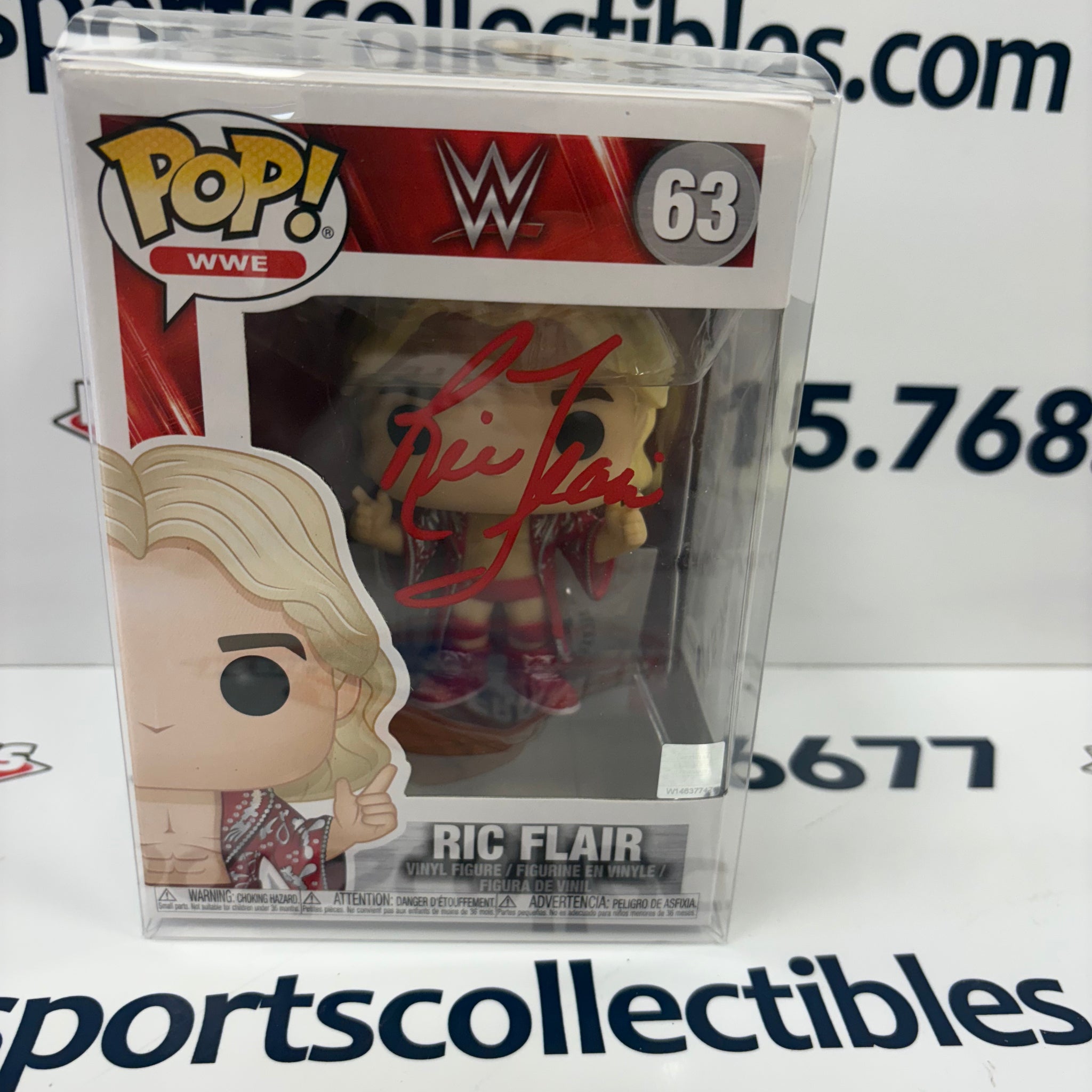 RIC FLAIR SIGNED WWE FUNKO POP #63 WOOOOOO!! BECKETT COA
