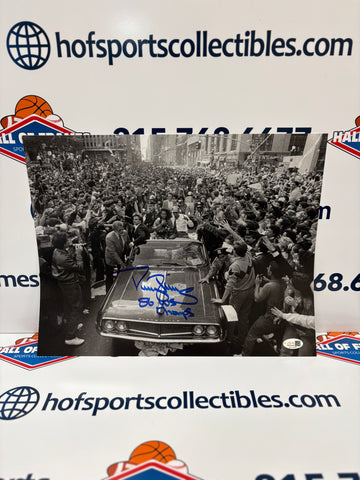 DARRYL STRAWBERRY SIGNED 1986 WS PARADE NY METS 11X14 - JSA COA