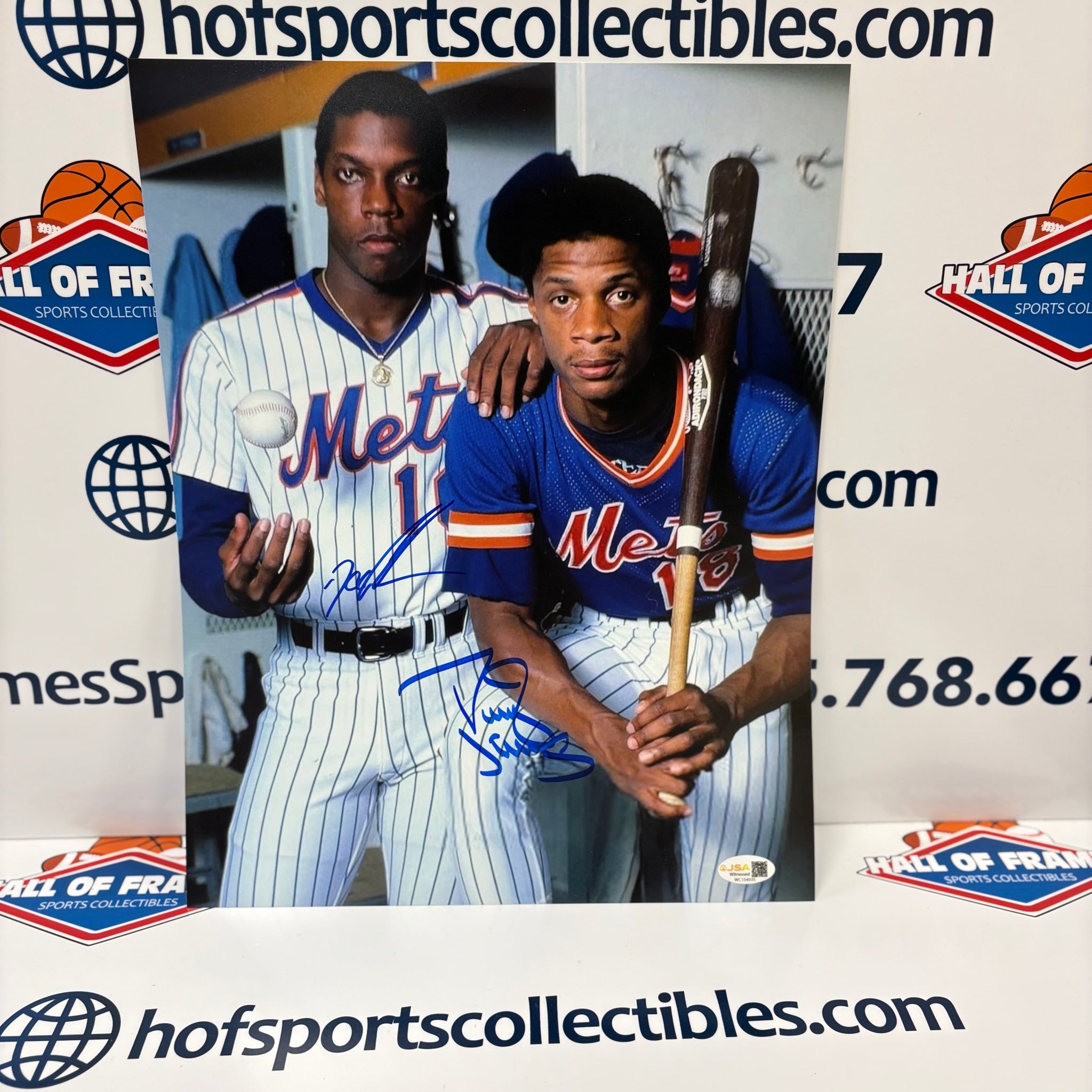 DWIGHT GOODEN / DARRYL STRAWBERRY SIGNED NY METS 11X14 - JSA COA