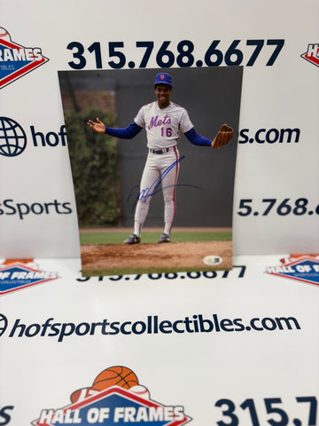 DWIGHT DOC GOODEN NEW YORK METS SIGNED PITCHING 8X10 JSA COA