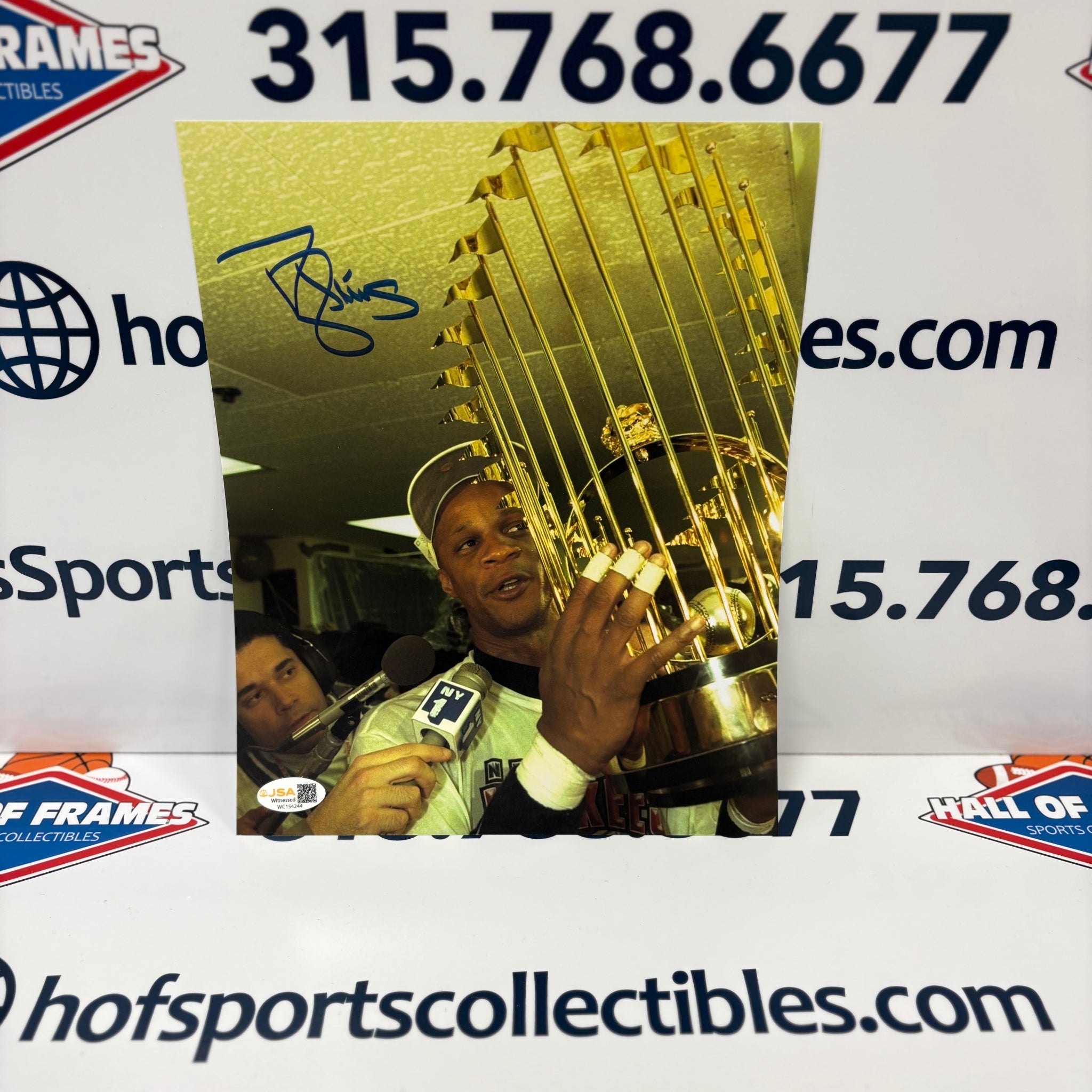 DARRYL STRAWBERRY SIGNED 1996 WS NY YANKEES 8X10 - JSA COA