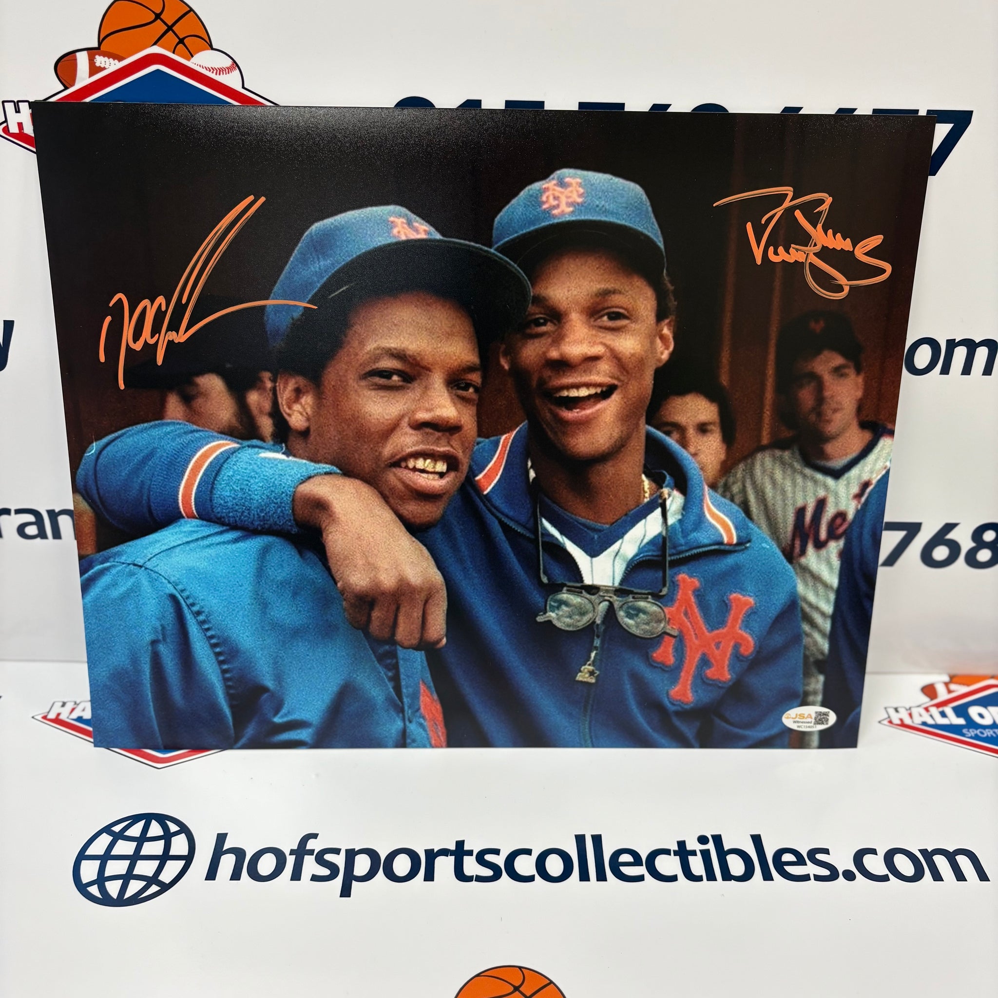 DWIGHT GOODEN / DARRYL STRAWBERRY SIGNED NY METS 11X14 - JSA COA