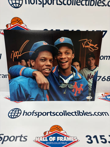 DWIGHT GOODEN / DARRYL STRAWBERRY SIGNED NY METS 11X14 - JSA COA