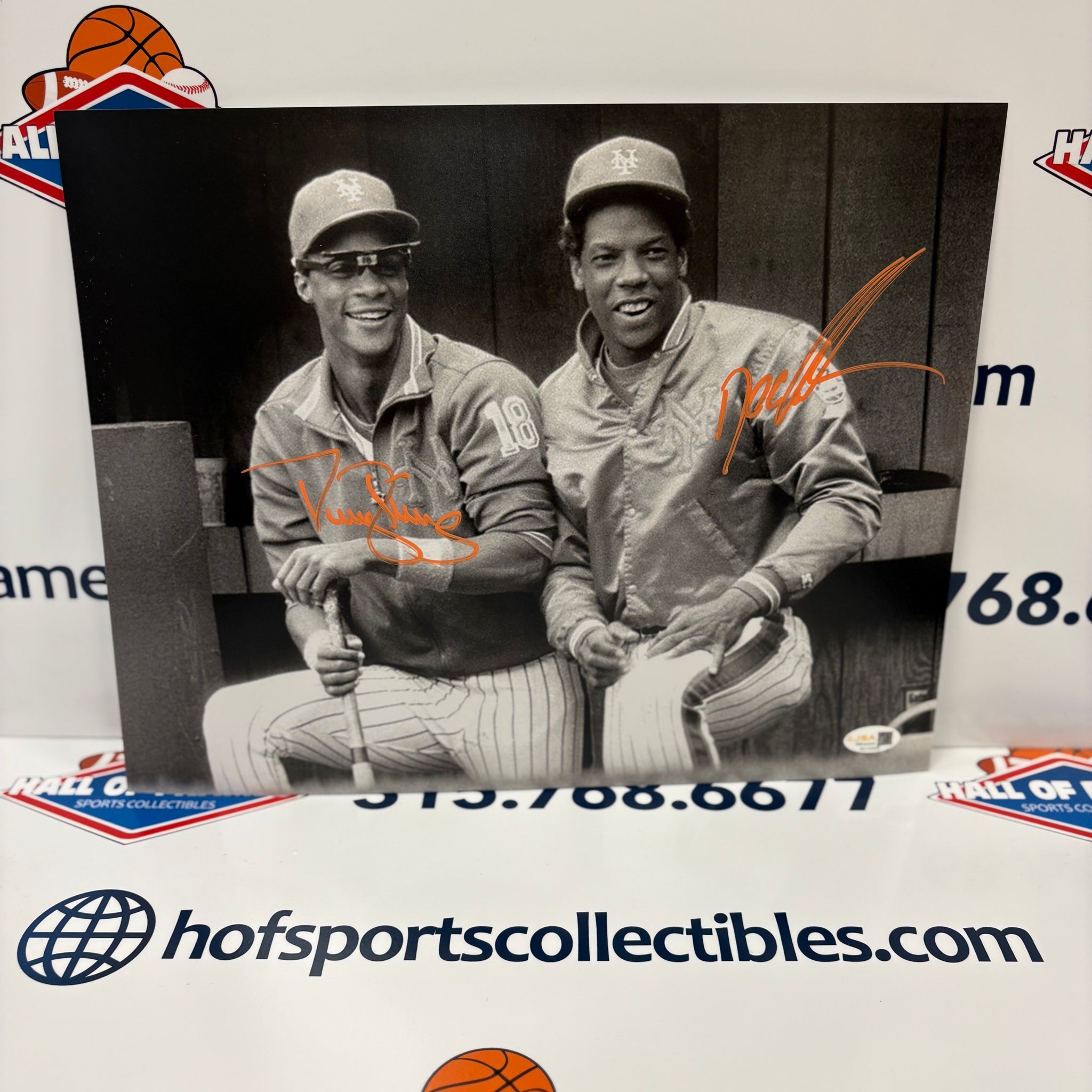 DWIGHT GOODEN / DARRYL STRAWBERRY SIGNED NY METS 11X14 - JSA COA