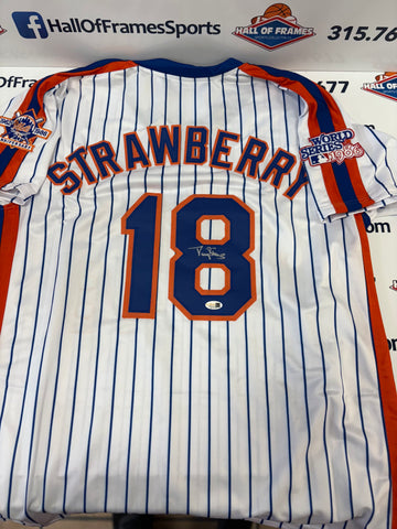 DARRYL STRAWBERRY SIGNED METS 1986 CUSTOM JERSEY - JSA COA