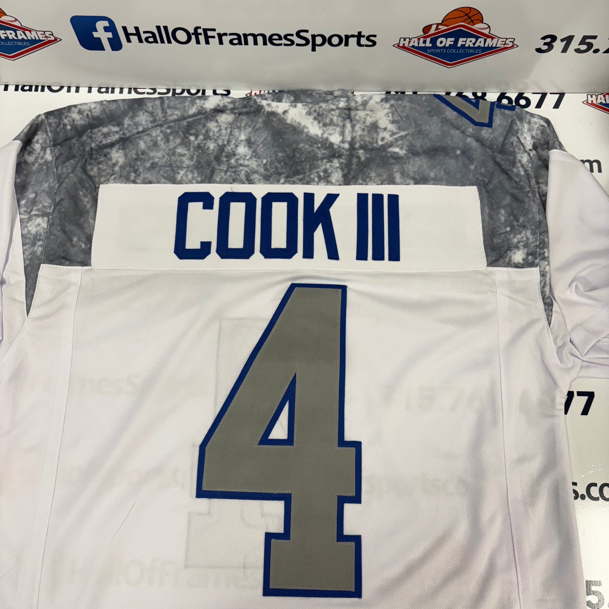 JAMES COOK BILLS SEWN STITCHED RIVALRY CUSTOM JERSEY XL