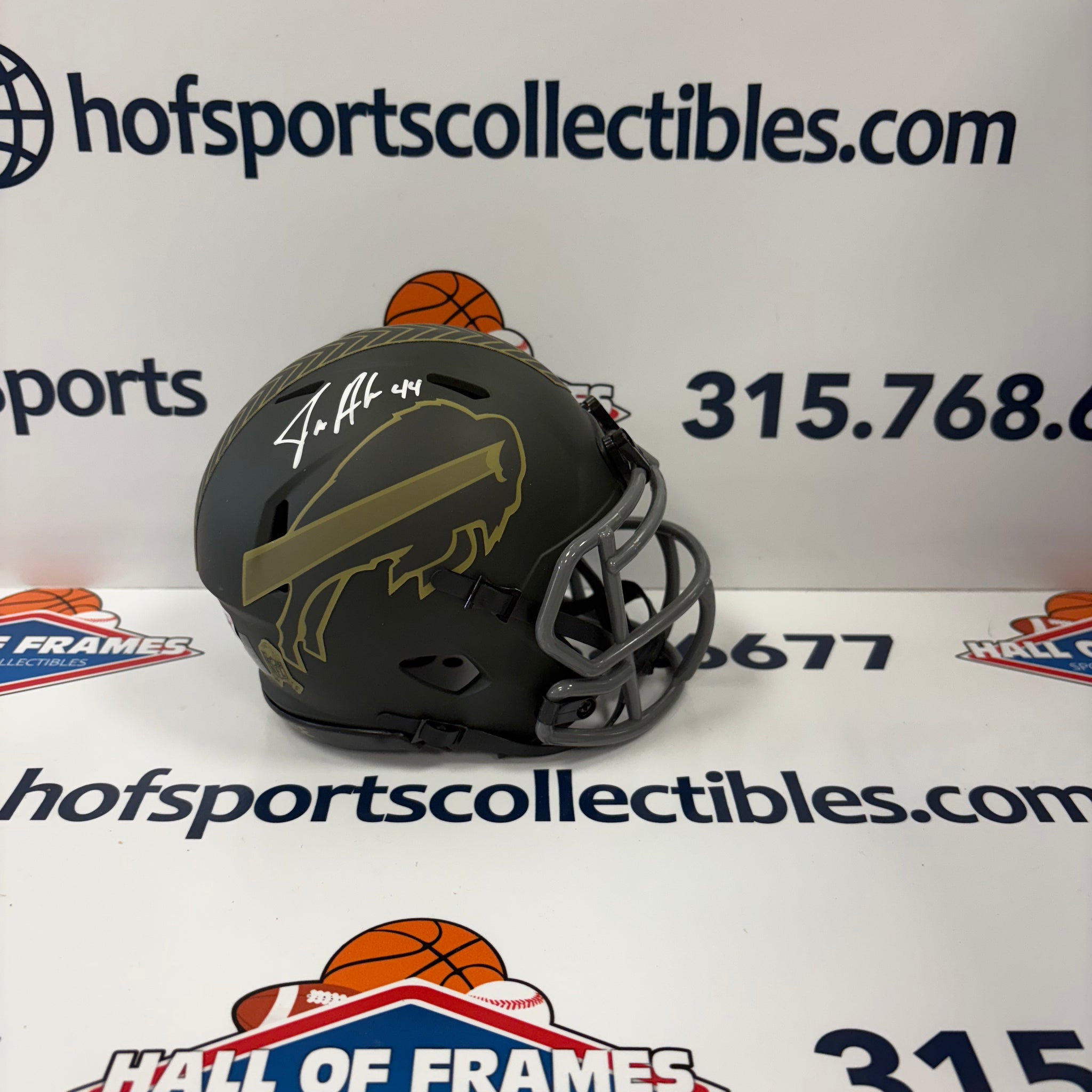 JOE ANDREESSEN SIGNED BUFFALO BILLS STS MINI HELMET - BECKETT COA