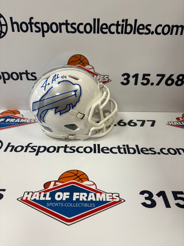 JOE ANDREESSEN SIGNED BUFFALO BILLS RIVALRY MINI HELMET - BECKETT COA