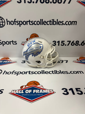 DAWSON KNOX BUFFALO BILLS RIVALRY MINI HELMET! BECKETT COA