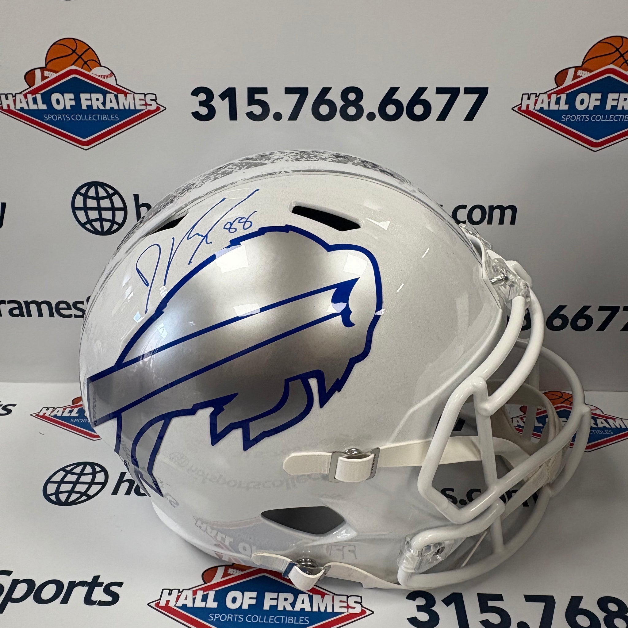 DAWSON KNOX BUFFALO BILLS RIVALRY FULL SIZE REP HELMET! BECKETT COA