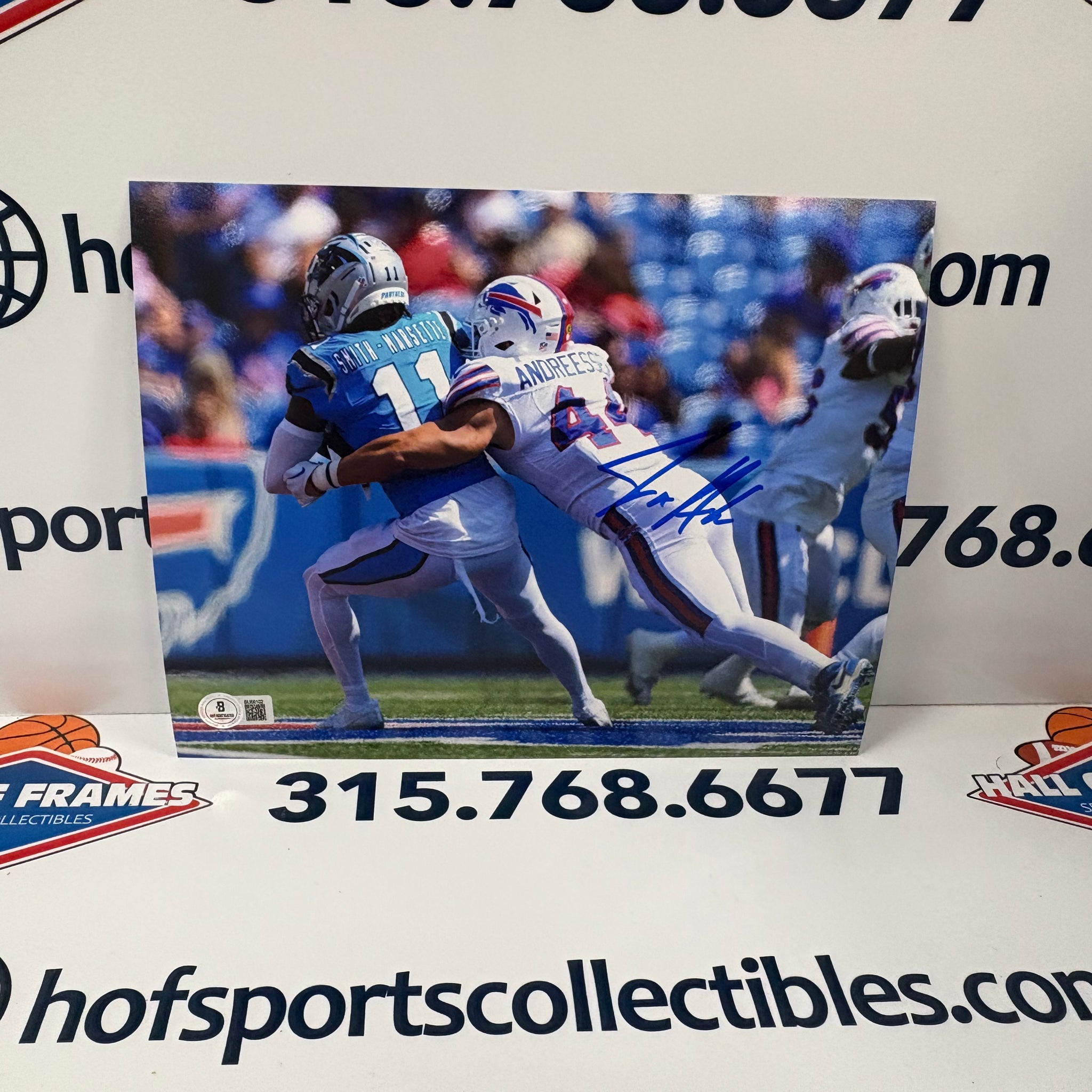 JOE ANDREESSEN SIGNED BUFFALO BILLS SIGNED 8X10 PHOTO - BECKETT COA