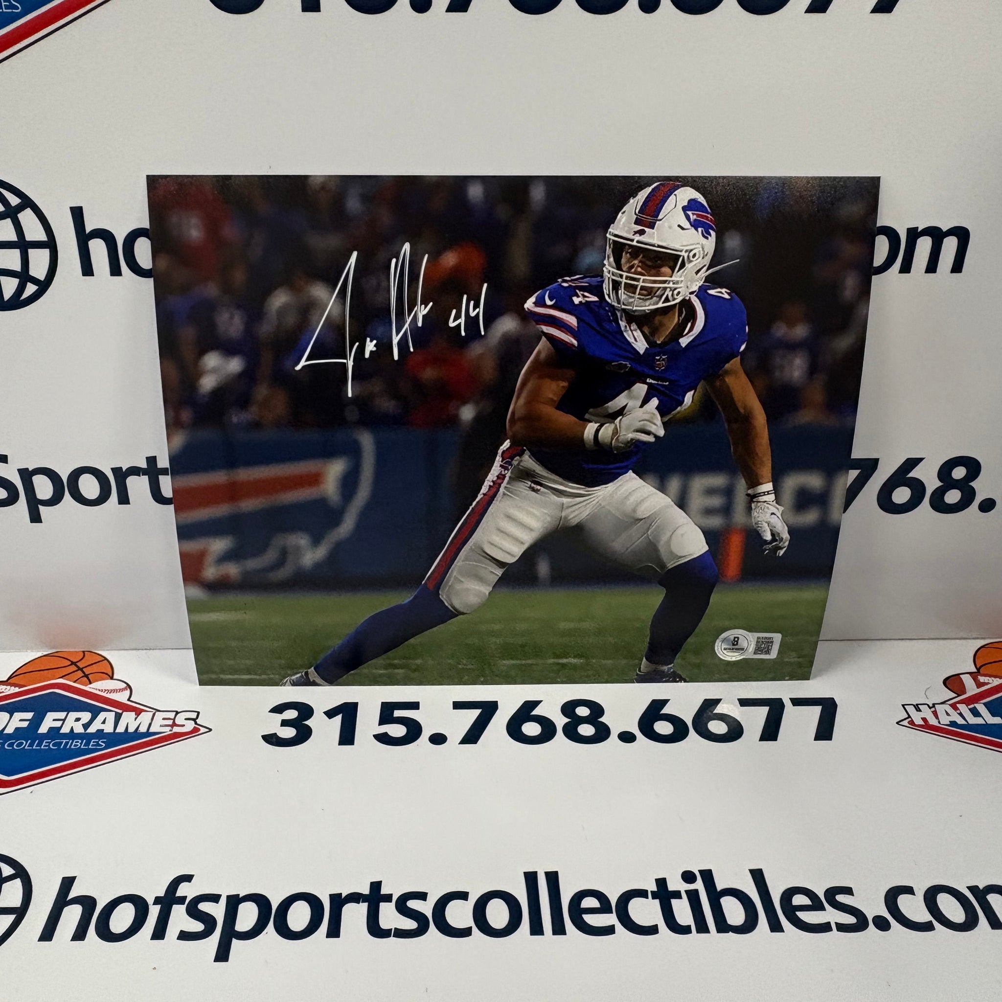 JOE ANDREESSEN SIGNED BUFFALO BILLS SIGNED 8X10 PHOTO - BECKETT COA