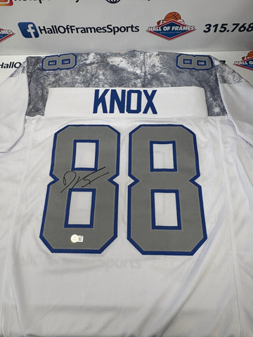 DAWSON KNOX SIGNED BUFFALO BILLS RIVALRY CUSTOM JERSEY -BECKETT COA