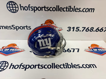JAXSON DART NEW YORK GIANTS SIGNED SPEED MINI HELMET FANATICS COA