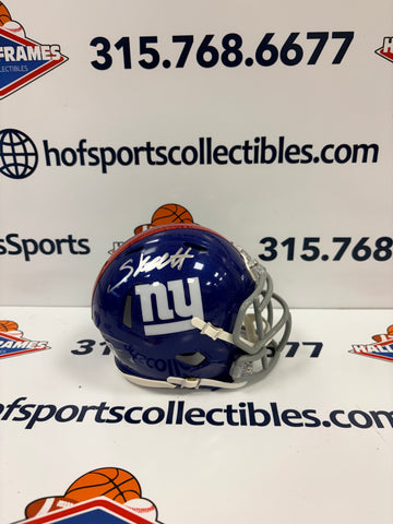 CAM SKATTEBO SIGNED NY GIANTS SPEED MINI HELMET - FANATICS COA