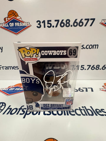 DEZ BRYANT SIGNED CUSTOM DALLAS COWBOYS FUNKO #69 READ - BECKETT COA